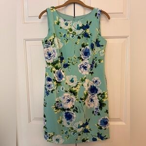 Amanda Lane Floral Midi Dress - Green and Blue NWOT Size 6P